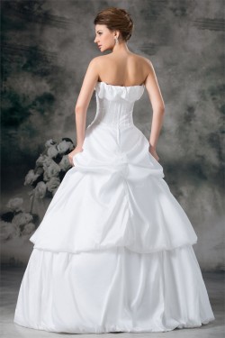 Taffeta Strapless Ball Gown Sleeveless New Arrival Wedding Dresses 2031404