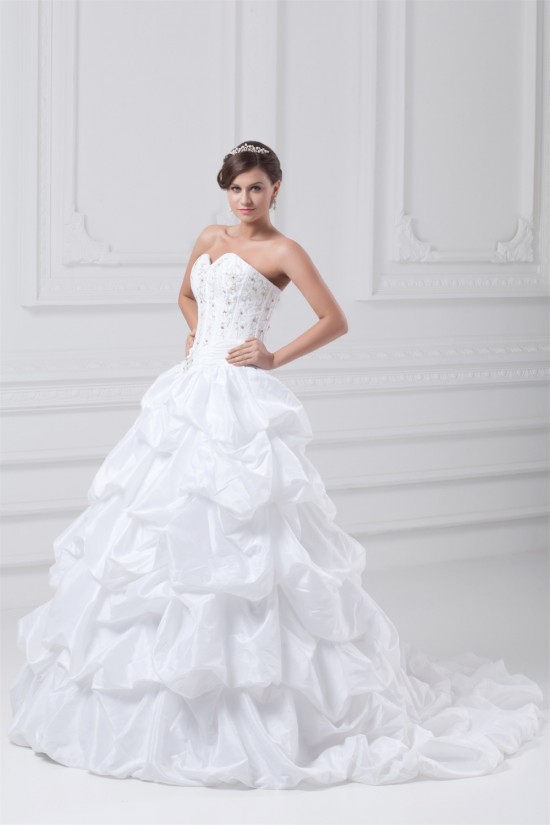 Taffeta Sweetheart Sleeveless Ball Gown Wedding Dresses 2031405 Taffeta Sweetheart Sleeveless Ball Gown Wedding Dresses 2031405