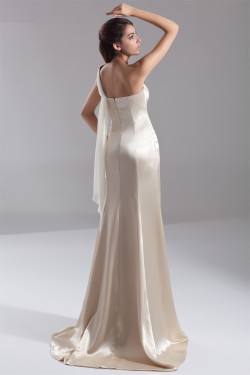 Unique Design One-Shoulder Sleeveless Mermaid/Trumpet Wedding Dresses 2031409