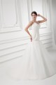 V-Neck Sleeveless A-Line Satin Fine Netting Lace Wedding Dresses 2031415 V-Neck Sleeveless A-Line Satin Fine Netting Lace Wedding Dresses 2031415