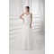V-Neck Sleeveless A-Line Satin Fine Netting Lace Wedding Dresses 2031415