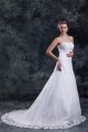 Wholesale A-Line Sleeveless Strapless Satin Organza Wedding Dresses 2031416