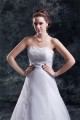 Wholesale A-Line Sleeveless Strapless Satin Organza Wedding Dresses 2031416
