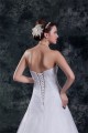 Wholesale A-Line Sleeveless Strapless Satin Organza Wedding Dresses 2031416