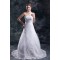 Wholesale A-Line Sleeveless Strapless Satin Organza Wedding Dresses 2031416