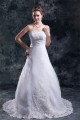 Wholesale A-Line Sleeveless Strapless Satin Organza Wedding Dresses 2031416