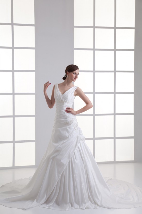Wholesale Ball Gown Sleeveless V-Neck Taffeta Wedding Dresses 2031417 Wholesale Ball Gown Sleeveless V-Neck Taffeta Wedding Dresses 2031417
