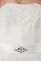 Wholesale Sheath/Column Satin Netting Sleeveless Lace Wedding Dresses 2031418