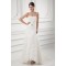 Wholesale Sheath/Column Satin Netting Sleeveless Lace Wedding Dresses 2031418