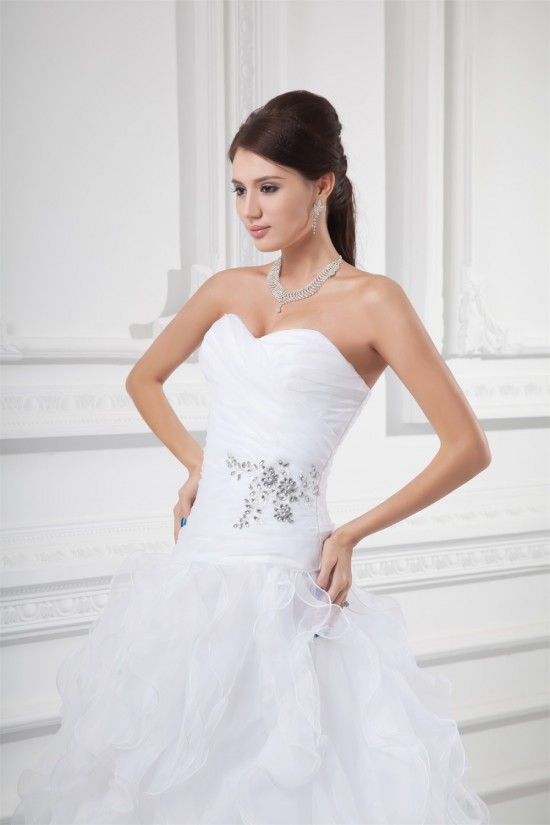 Wholesale Sleeveless Satin Organza Sweetheart A-Line Wedding Dresses 2031419 Wholesale Sleeveless Satin Organza Sweetheart A-Line Wedding Dresses 2031419
