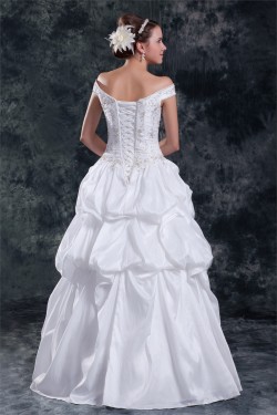 Wholesale Sleeveless Taffeta Off-the-Shoulder Ball Gown Wedding Dresses 2031420
