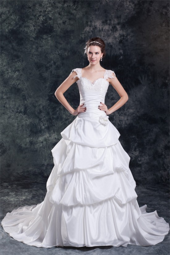 Wholesale Taffeta Straps Sleeveless A-Line Wedding Dresses 2031424 Wholesale Taffeta Straps Sleeveless A-Line Wedding Dresses 2031424