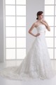 Wonderful A-Line Sleeveless Satin Lace Strapless Wedding Dresses 2031425