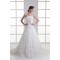 Wonderful A-Line Sleeveless Satin Lace Strapless Wedding Dresses 2031425