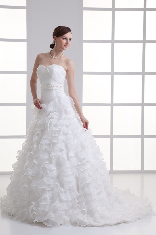 Wonderful Ball Gown Satin Organza Sleeveless Sweetheart Wedding Dresses 2031426 Wonderful Ball Gown Satin Organza Sleeveless Sweetheart Wedding Dresses 2031426