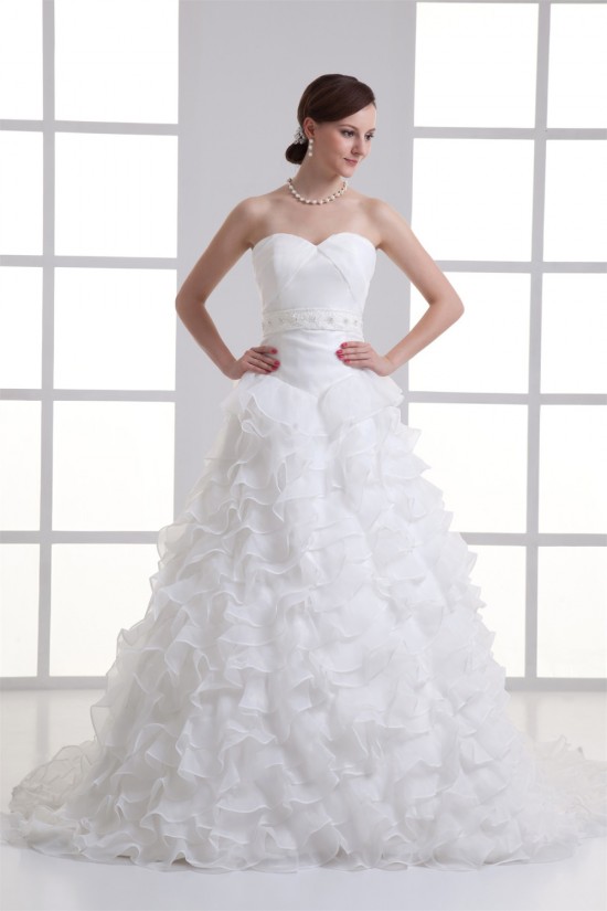 Wonderful Ball Gown Satin Organza Sleeveless Sweetheart Wedding Dresses 2031426 Wonderful Ball Gown Satin Organza Sleeveless Sweetheart Wedding Dresses 2031426