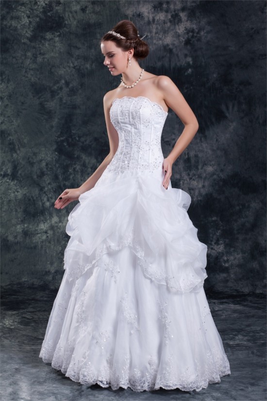 Wonderful Ball Gown Strapless Satin Organza Sleeveless Wedding Dresses 2031427 Wonderful Ball Gown Strapless Satin Organza Sleeveless Wedding Dresses 2031427