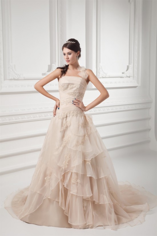Wonderful Halter Ball Gown Sleeveless Satin Organza Wedding Dresses 2031428 Wonderful Halter Ball Gown Sleeveless Satin Organza Wedding Dresses 2031428
