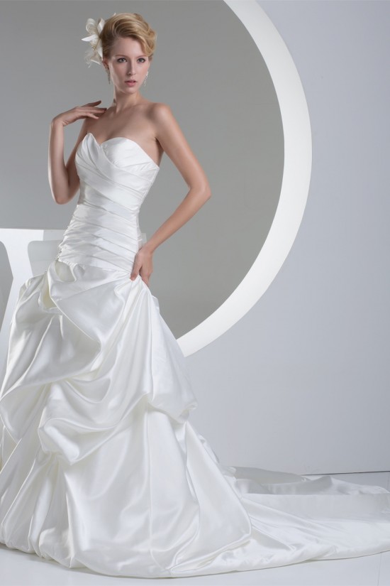 Fantastic Sleeveless Satin A-Line Sweetheart Wedding Dresses 2030143 Fantastic Sleeveless Satin A-Line Sweetheart Wedding Dresses 2030143