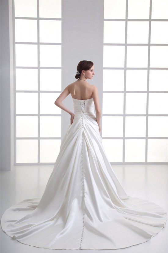 Wonderful Sleeveless Satin Soft Sweetheart A-Line Wedding Dresses 2031430 Wonderful Sleeveless Satin Soft Sweetheart A-Line Wedding Dresses 2031430