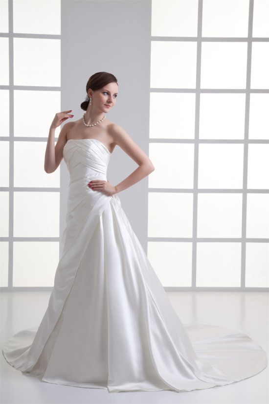Wonderful Sleeveless Satin Soft Sweetheart A-Line Wedding Dresses 2031430 Wonderful Sleeveless Satin Soft Sweetheart A-Line Wedding Dresses 2031430