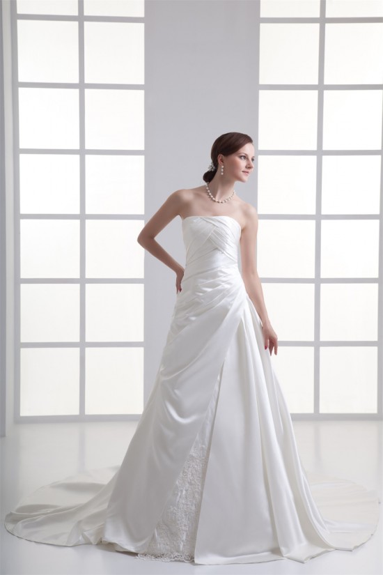 Wonderful Sleeveless Satin Soft Sweetheart A-Line Wedding Dresses 2031430 Wonderful Sleeveless Satin Soft Sweetheart A-Line Wedding Dresses 2031430