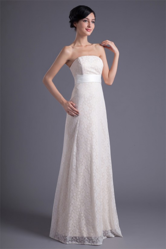 Wonderful Sleeveless Strapless Satin Lace A-Line Wedding Dresses 2031431 Wonderful Sleeveless Strapless Satin Lace A-Line Wedding Dresses 2031431