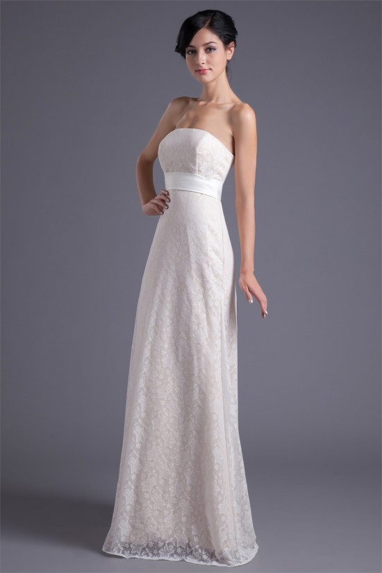 Wonderful Sleeveless Strapless Satin Lace A-Line Wedding Dresses 2031431 Wonderful Sleeveless Strapless Satin Lace A-Line Wedding Dresses 2031431