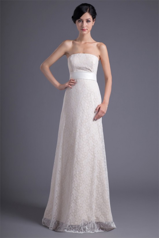 Wonderful Sleeveless Strapless Satin Lace A-Line Wedding Dresses 2031431 Wonderful Sleeveless Strapless Satin Lace A-Line Wedding Dresses 2031431