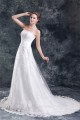 Wonderful Strapless A-Line Sleeveless Satin Net Wedding Dresses 2031432