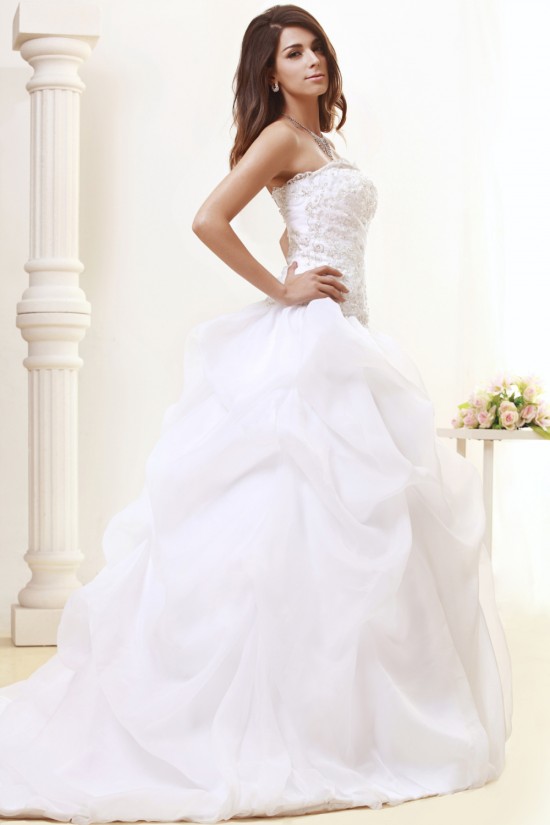 A-Line Strapless Court Train Wedding Dresses 2031435 A-Line Strapless Court Train Wedding Dresses 2031435