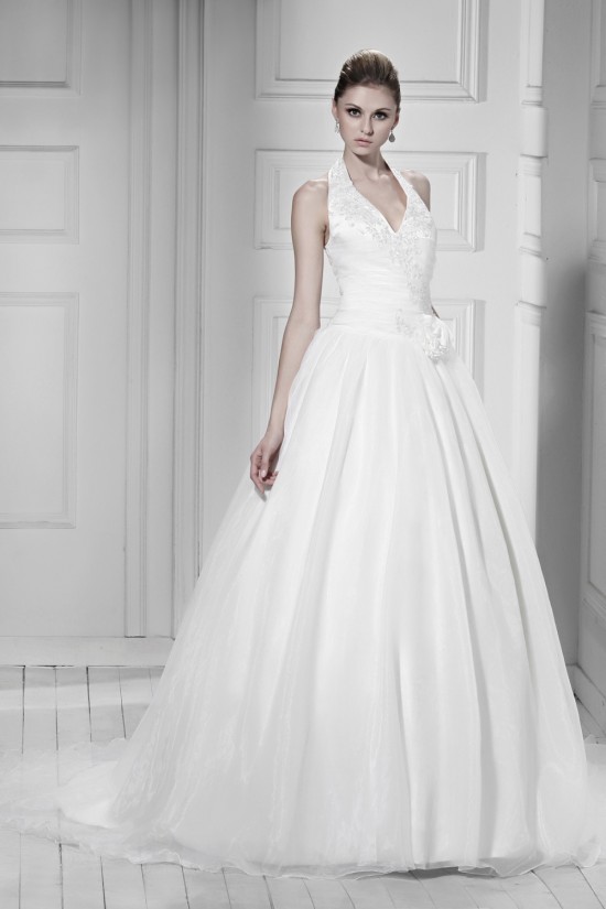 Elegant A-Line Halter Court Train Wedding Dresses 2031438 Elegant A-Line Halter Court Train Wedding Dresses 2031438