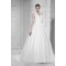 Elegant A-Line Halter Court Train Wedding Dresses 2031438