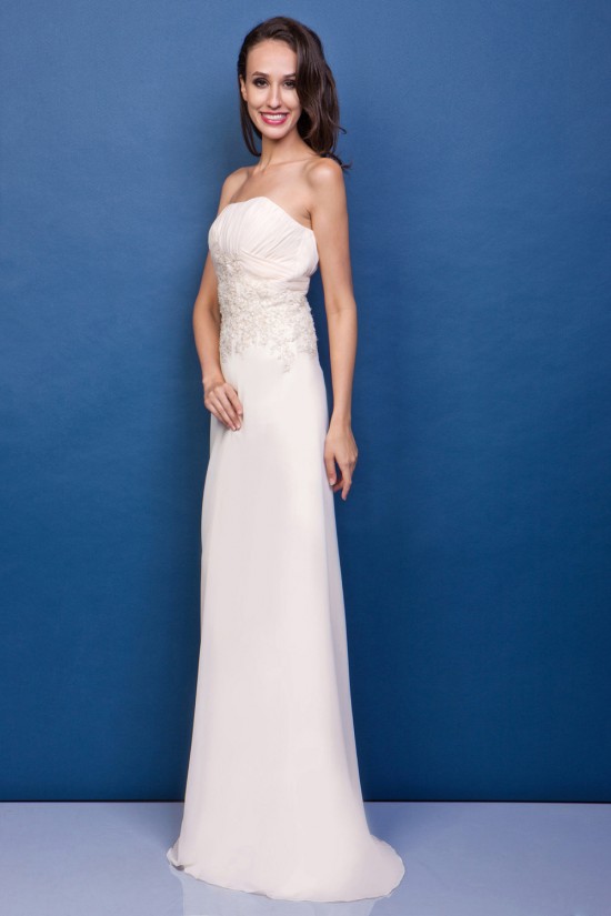 Sheath/Column Strapless Court Train Lace Wedding Dresses with Jacket 2031440 Sheath/Column Strapless Court Train Lace Wedding Dresses with Jacket 2031440
