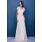 Sheath/Column Strapless Court Train Lace Wedding Dresses with Jacket 2031440