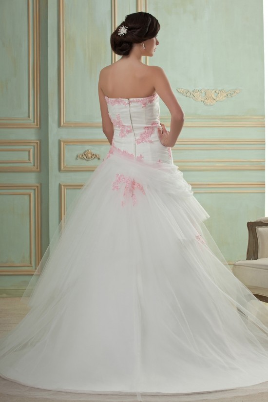 A-Line Strapless Court Train Lace Tulle Wedding Dresses 2031441 A-Line Strapless Court Train Lace Tulle Wedding Dresses 2031441
