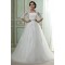 A-Line Strapless Court Train Beaded Lace Wedding Dresses with Lace Jacket 2031442