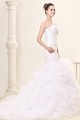Trumpet/Mermaid Strapless Court Train Lace Wedding Dresses 2031445