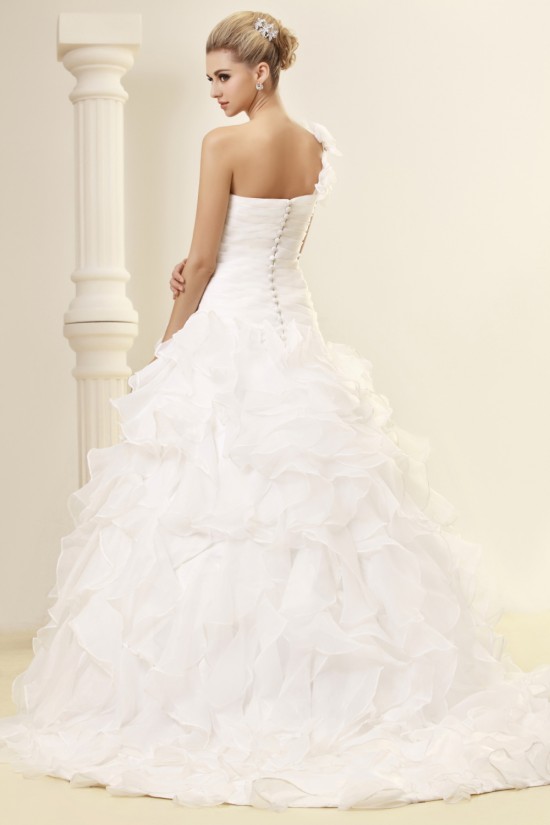 A-Line One-Shoulder Court Train Wedding Dresses 2031447 A-Line One-Shoulder Court Train Wedding Dresses 2031447