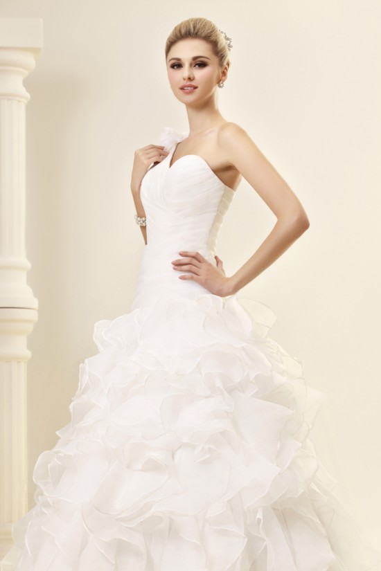 A-Line One-Shoulder Court Train Wedding Dresses 2031447 A-Line One-Shoulder Court Train Wedding Dresses 2031447