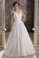 A-Line V-Neck Floor-Length Straps Sleeveless Wedding Dresses 2031448