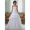 A-Line Strapless Beaded Applique Court Train Wedding Dresses 2031449