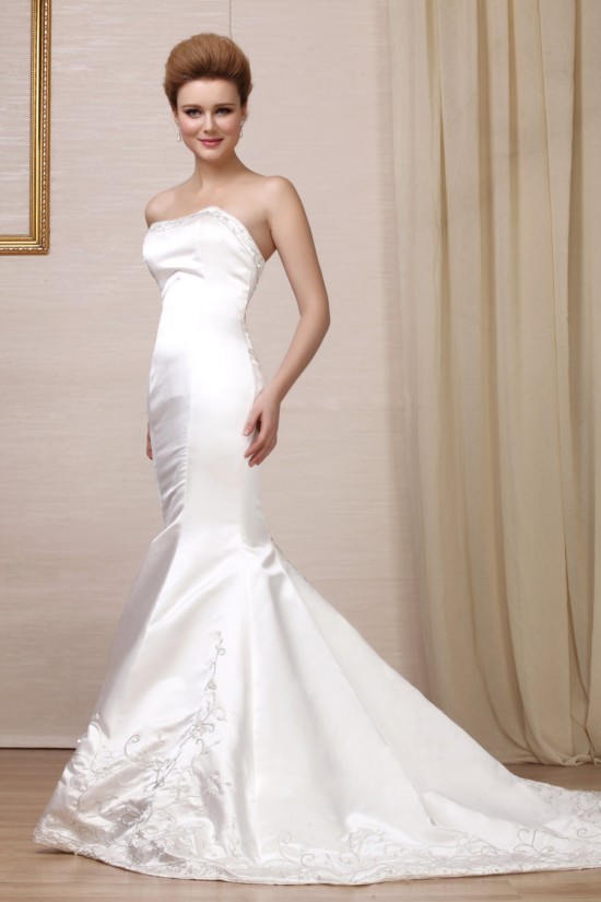 Trumpet/Mermaid Strapless Court Train Wedding Dresses 2031451 Trumpet/Mermaid Strapless Court Train Wedding Dresses 2031451