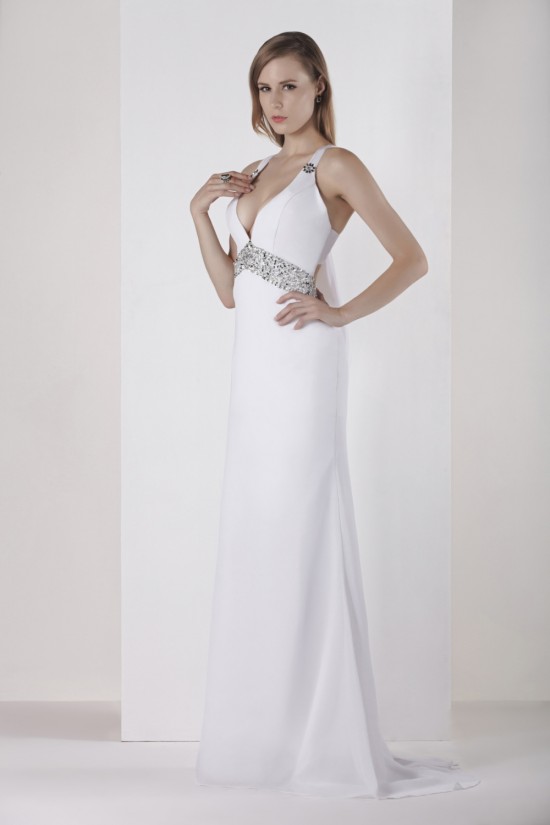 Sheath/Column V-Neck Beaded Wedding Dresses 2031456 Sheath/Column V-Neck Beaded Wedding Dresses 2031456