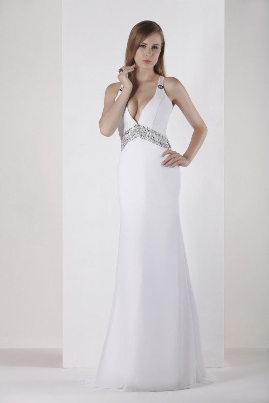 Sheath/Column V-Neck Beaded Wedding Dresses 2031456 Sheath/Column V-Neck Beaded Wedding Dresses 2031456
