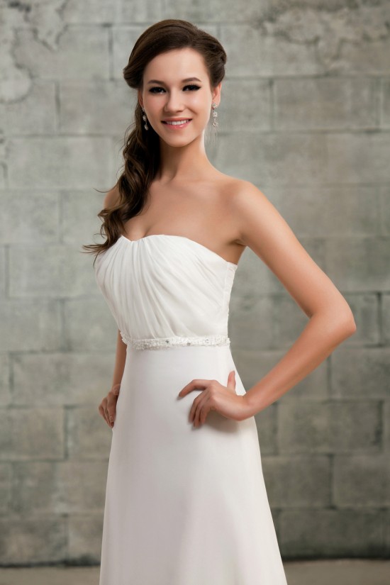 Sheath/Column Strapless Court Train Wedding Dresses 2031457 Sheath/Column Strapless Court Train Wedding Dresses 2031457