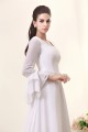 A-Line Sweep Train Long Sleeve Beaded Chiffon Wedding Dresses 2031458 A-Line Sweep Train Long Sleeve Beaded Chiffon Wedding Dresses 2031458