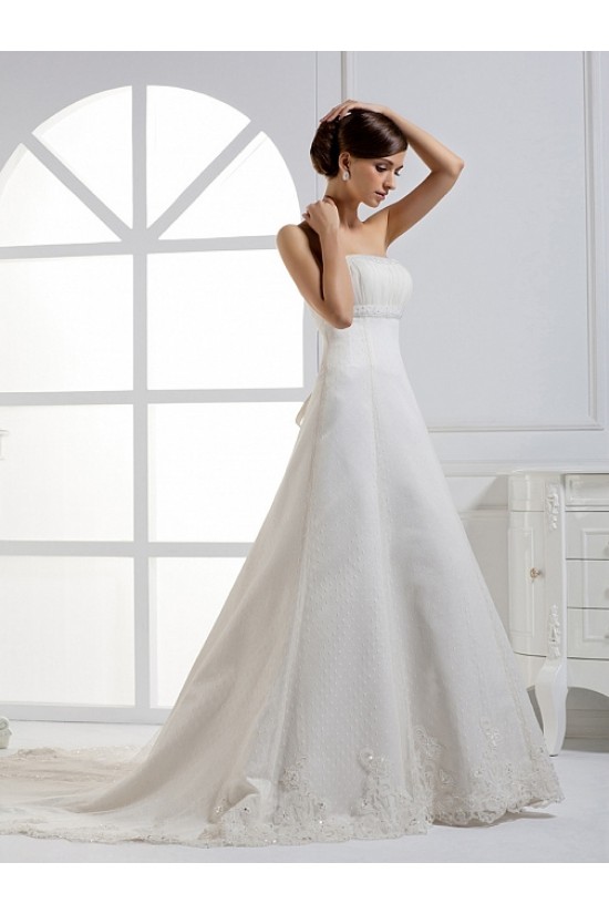 A-Line Strapless Court Train Lace Wedding Dresses 2031461 A-Line Strapless Court Train Lace Wedding Dresses 2031461
