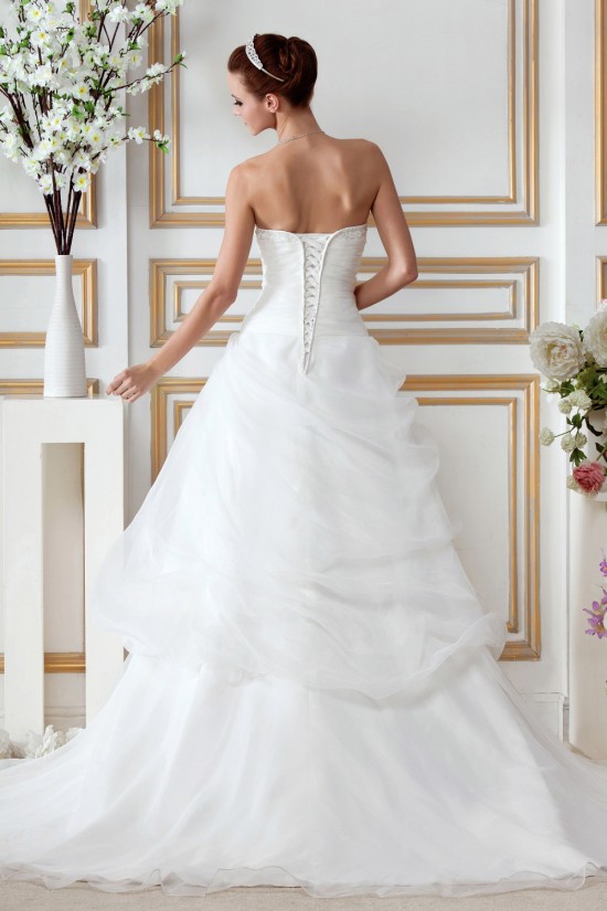 A-Line Strapless Court Train Lace Wedding Dresses 2031463 A-Line Strapless Court Train Lace Wedding Dresses 2031463