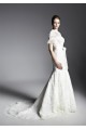 Trumpet/Mermaid High-Neck Court Train Short Sleeve Lace Wedding Dresses 2031466 Trumpet/Mermaid High-Neck Court Train Short Sleeve Lace Wedding Dresses 2031466